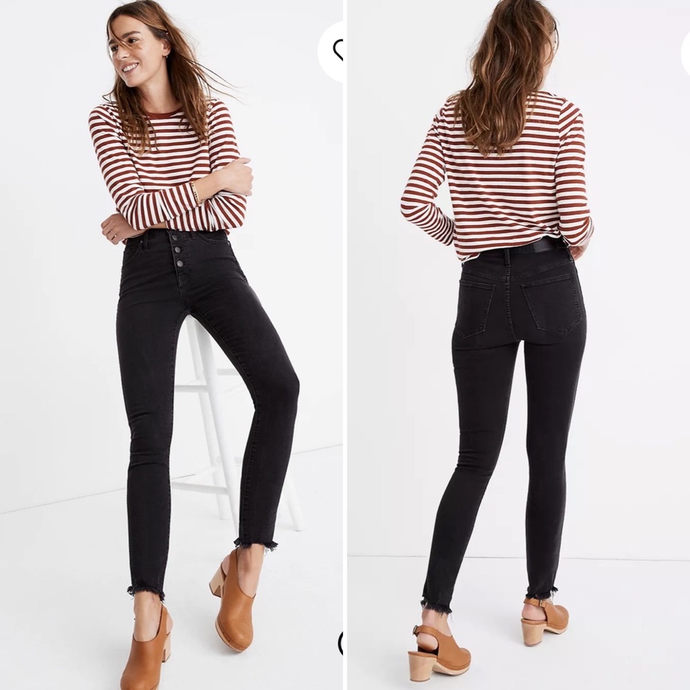 MADEWELL Jeans Tall 10" High-Rise Skinny Black 30T